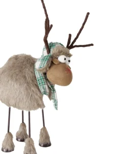 Boltze Kerstbeelden>Schattig Rendier Met Sjaal