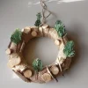 Juuls Gift Shop (merkloos) Kerstkransen>Schattige Krans Met Kerstboompjes, Kerst, Cadeau, 20Cm Diameter