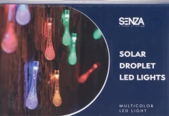 * Senza Solar Led Slinger - Regendruppels - Werkt Op Zonne-Energie - 20 Lampjes - Rgb Verlichting Clearance