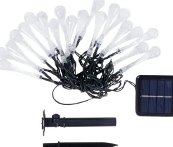 * Senza Solar Led Slinger - Regendruppels - Werkt Op Zonne-Energie - 20 Lampjes - Rgb Verlichting Clearance