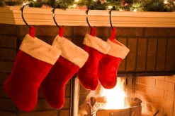 Merkloos Kerstsokken>Set Of 5 - Santas Stockings