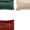 Sierkussen.nl Kerstkussens>Set Van 3 Kerst Sierkussens - Rood - Wit - Groen - Goud - 3X Merry Christmas - Inclusief Polyestervulling - Zachte Stoffen - Sfeerkussens