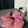 Lakhwaira Crafts and Design Kerstkussens>Set Van 5 Luxe Geweven Kussenhoezen Voor Het Aankomende Seizoen | Rose En Goud Kussens Voor Huis Decoratie |Barbie Kluer Decoratie Voor Meisjes Kamer| 40 X 40 Cms Kussens | Gezellige Kussenhoezen Om Cadeau Te Geven | Kerstcadeau | Nieuw Huis Cadeau