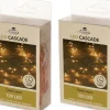 Anna's Collection Set Van 2X Stuks Cascade Draadverlichting Lichtsnoer Met 100 Lampjes Warm Wit Met 10 Lichtdraden - Kerstverlichting Clearance