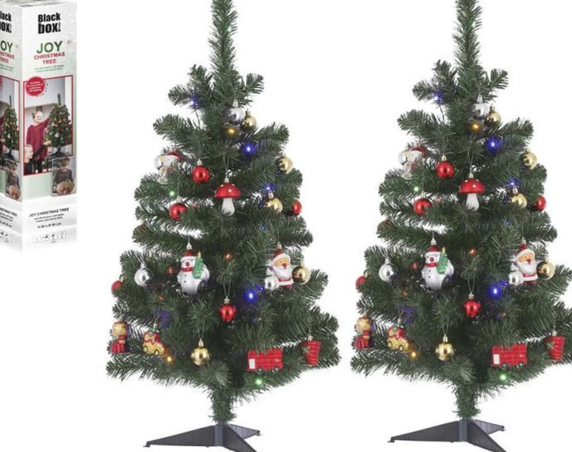 Mica Decorations Set Van 2X Stuks Complete Kunst Kerstbomen/Kunstbomen Met Versiering En Verlichting 90 Cm Cheap