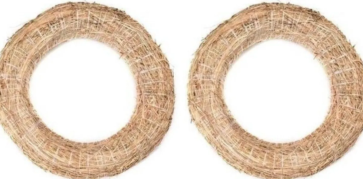 Merkloos Kerstkransen>Set Van 3X Stuks Decoratie Kransen Van Stro 40 Cm - Diy Kransen Maken - Kerst Deurkransen - Herfststukje Maken