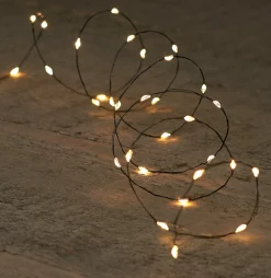 Anna's Collection Set Van 2X Stuks Draadverlichting Lichtsnoer Met 20 Lampjes Warm Wit 100 Cm - Lichtdraden/Lichtsnoeren - Kerstverlichting Discount