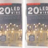 Merkloos Set Van 2X Stuks Draadverlichting Lichtsnoer Met 20 Lampjes Warm Wit 220 Cm - Lichtdraden/Lichtsnoeren - Kerstverlichting Best Sale