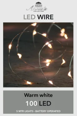 Anna's Collection Set Van 2X Stuks Draadverlichting Lichtsnoer Met 100 Lampjes Warm Wit 500 Cm - Lichtdraden/Lichtsnoeren - Kerstverlichting Store