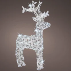 Lumineo Set Van 2X Stuks Kerstverlichting Led Figuren Voor Buiten Rendier 60 Cm Met 50 Lampjes Koel/Helder Wit Best Sale