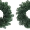 Merkloos Kerstkransen>Set Van 2X Stuks Kunst Kerstkransen Blauwspar Takken Groen 35 Cm - Kerst Decoratie Kransen Van Dennetakken