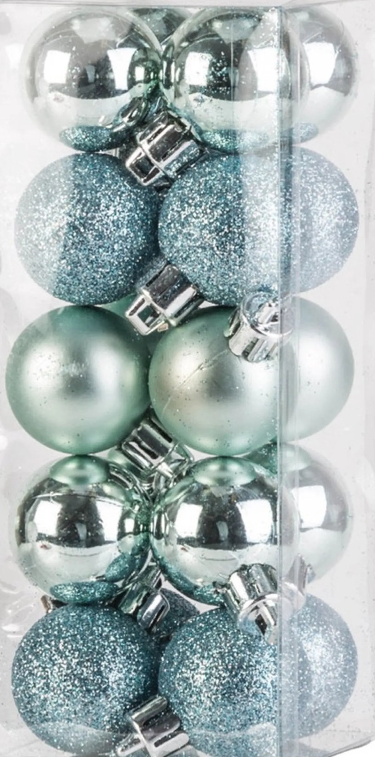 Merkloos Kerstboomversieringen>Set Van 40X Stuks Kunststof Kerstballen Mix Roze En Mintgroen 3 Cm - Kerstversiering