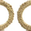 Merkloos Kerstkransen>Set Van 2X Stuks Stro Kerstkrans Om Te Decoreren 50 Cm - Kerst Deurkransen