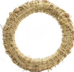 Merkloos Kerstkransen>Set Van 2X Stuks Stro Kerstkrans Om Te Decoreren 50 Cm - Kerst Deurkransen