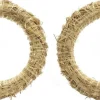 Merkloos Kerstkransen>Set Van 3X Stuks Stro Kerstkransen Om Te Decoreren 35 X 6 Cm