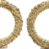 Merkloos Kerstkransen>Set Van 2X Stuks Stro Kerstkrans Om Te Decoreren 40 Cm - Kerst Deurkransen