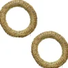 Merkloos Kerstkransen>Set Van 5X Stuks Stro Kerstkransen Om Te Decoreren 25 Cm - Kerst Deurkransen - Strokransen