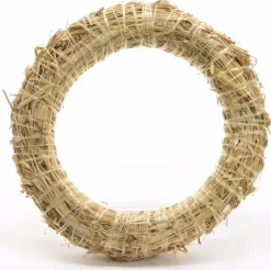 Merkloos Kerstkransen>Set Van 5X Stuks Stro Kerstkransen Om Te Decoreren 35 X 6 Cm