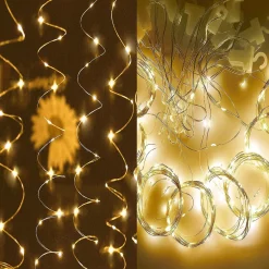 Shutterlight® Shutterlight 3X3 Meter Lichtgordijn 300 Led - Kerstverlichting Led Voor Binnen En Buiten - Warm Wit - Ip68 Waterdicht - 8 Standen - Met Adapter & Afstandsbediening Best