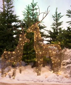 Lumineo Sierlijke Rotan Hert Met Led Verlichting Voor Buiten En Binnen - 104Cm Cheap