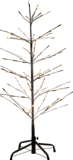 Sirius Home Sirius Isaac Kerstboom - H 120 Cm - D 40 Cm - Bruin/Sneeuweffect - 110 Led Lichtjes - Indoor En Outdoor Sale