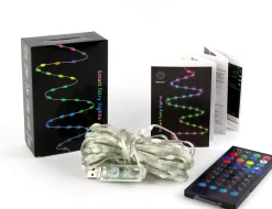 Solistech Slimme Led Lichtsnoer 10 Meter - Rgb - Individuele Lichtpuntjes Instellen - 100 Leds - App Bediening - Ip65 Waterbestendig - Veel Slimme Opties - Usb Plugin - Kerstverlichting - Energiezuining & Duurzaam Online