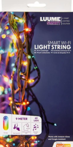 Luume Smart Gekleurde Kerstverlichting - 9 Meter Lang -Slimme Led Lichtslinger Voor Binnen En Buiten - 60 Ledlampjes - 16 Miljoen Kleuren Store