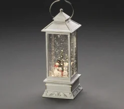 Konst Smide Sneeuwlantaarn Voor Binnen - Klassieke Stijl - Sneeuwpop - Warmwit - 10.5 X 27.5 Cm - Kerstlantaarn - Verlichting Op Batterijen - Timer - 3000K - Kerstverlichting Flash Sale