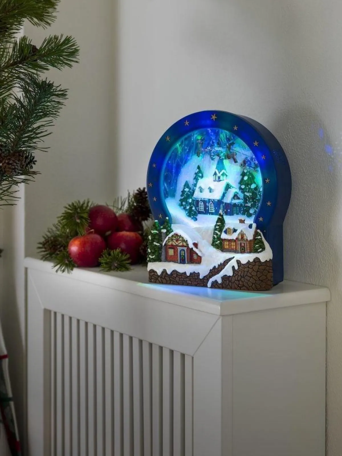 Konst Smide Kerststukjes>Sneeuwlantaarn Voor Binnen - Dorp - 27 Cm Hoog