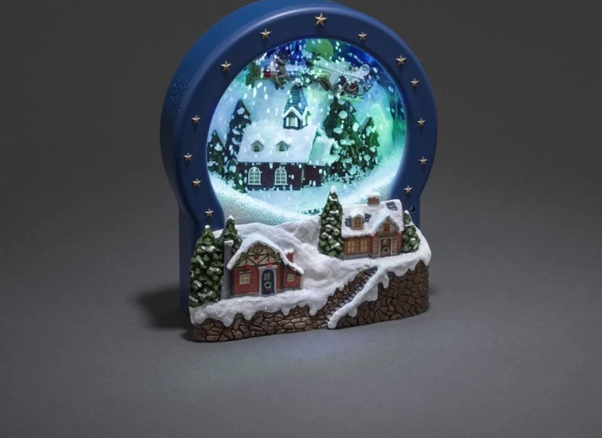 Konst Smide Kerststukjes>Sneeuwlantaarn Voor Binnen - Dorp - 27 Cm Hoog