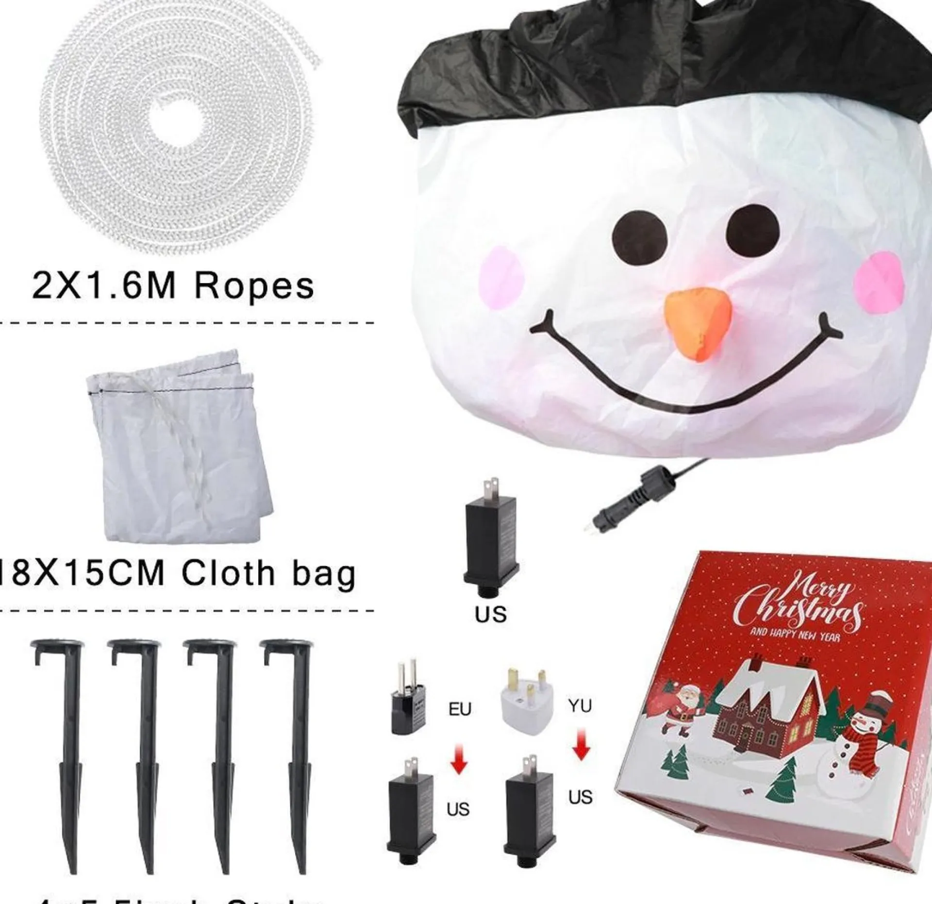 Merkloos Sneeuwpop 1,5 Meter Hoog Voor Binnen En Buiten Met Leuke Roterende Led Verlichting Cheap