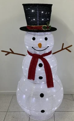 Magic Christmas Toys Sneeuwpop Kerst Sneeuwman Met Witte (Happy Christmas) Luxe Xxl (1.20M) Flash Sale