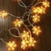 JS2DEAL Sneeuwvlokjes Kerst Verlichting Led Licht Usb Aansluiting - 6 Meter 40 Ledjes - Warm Wit Licht Hot