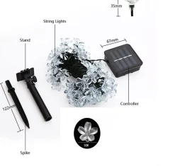 Xd Xtreme Solar Cherry Blossom - Kersenbloesem Verlichting - Zonne-Energie Slinger - Tuinverlichting - Tuindecoratie - Zonnepaneel Outlet