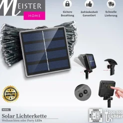 Meisterhome Solar Led 300 Stuks Warm Wit Buitenverlichting Tuinverlichting Party Discount