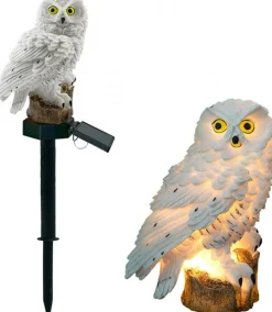 ABC-Led Solar Led Uiltje Wit - Neutraal Wit - Met Schemersensor En Prikpen Cheap