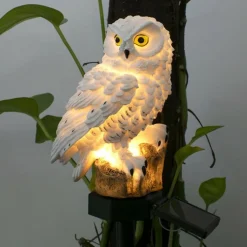 ABC-Led Solar Led Uiltje Wit - Neutraal Wit - Met Schemersensor En Prikpen Cheap