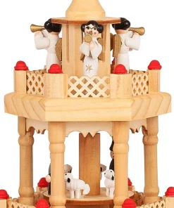 Monzana Spielwerk Kerst Piramide 3 Verdiepingen - Echt Hout - 35X20X20Cm Outlet