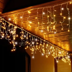springos Ijspegel Verlichting Buiten | Ijspegel Verlichting | Kerstverlichting Buiten | 12 M + 2.5 M Snoer | Connectable | 300 Led | Flash | Clearance