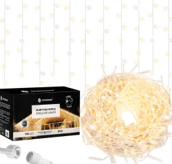 springos Ijspegel Verlichting Buiten | Ijspegel Verlichting | Kerstverlichting Buiten | 12 M + 2.5 M Snoer | Connectable | 300 Led | Flash | Clearance