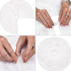 springos Kerstboomrok | Kerstboomkleed | Kerstboomversiering | 72 Cm | Wit Fashion