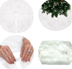 springos Kerstboomrok | Kerstboomkleed | Kerstboomversiering | 85 Cm | Wit Store