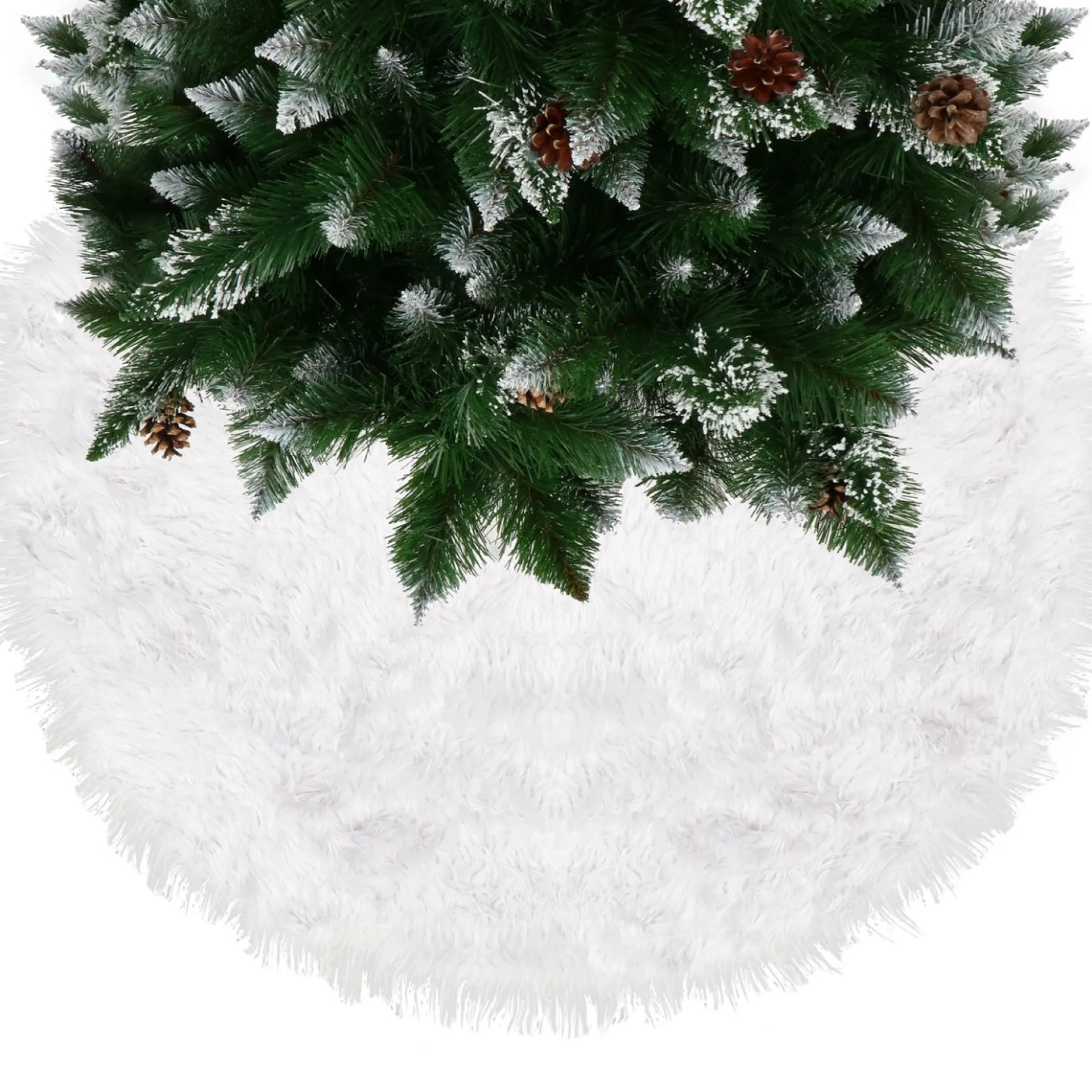 springos Kerstboomrok | Kerstboomkleed | Kerstboomversiering | 142 Cm | Wit Sale