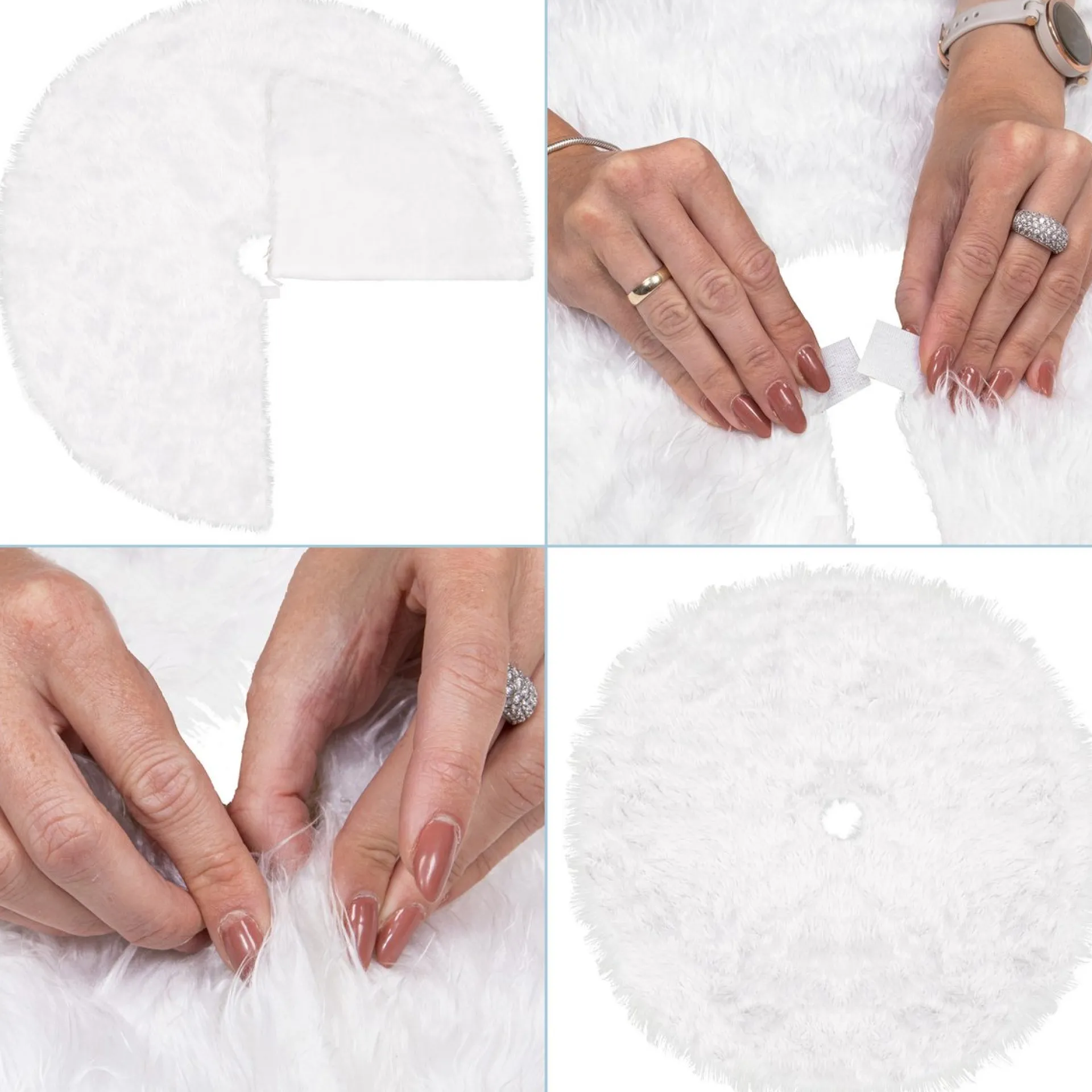 springos Kerstboomrok | Kerstboomkleed | Kerstboomversiering | 142 Cm | Wit Sale