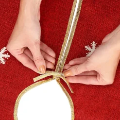 springos Kerstboomrok | Kerstboomkleed | Kerstboomversiering | 89,5 Cm | Rood Store