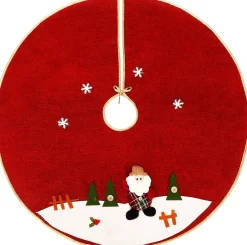 springos Kerstboomrok | Kerstboomkleed | Kerstboomversiering | 89,5 Cm | Rood Store