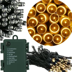 springos Kerstverlichting | 10,5 M | Batterij | 100 Led | Warm Wit Best Sale