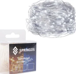 springos Kerstverlichting | 0.9 M | Waterdicht | Op Batterij | Led-Verlichting | Koel Wit Flash Sale