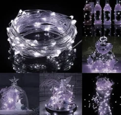 springos Kerstverlichting | 0.9 M | Waterdicht | Op Batterij | Led-Verlichting | Koel Wit Flash Sale