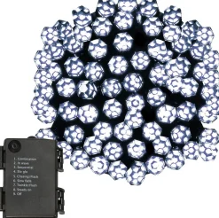 springos Kerstverlichting | Binnen & Buiten | Kristalvorm | 9 M | Batterij | 120 Led | Koel Wit Discount